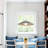 1-light Fabric Pedant Light Gray Cone Pedant Light with Cotton Shade for Living Room Kitchen Island