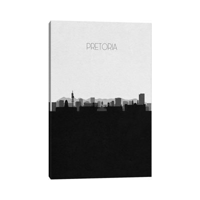 Pretoria, South Africa City Skyline 1 Piece Wrapped Canvas Wall Art