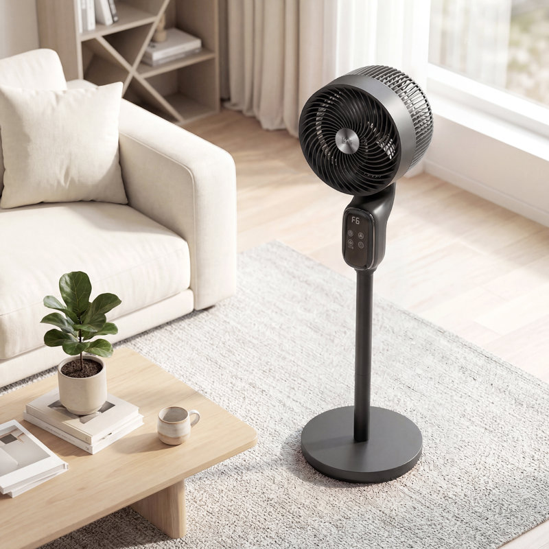 Air Circulator Fan, Black/Silver