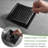 5.91'' Square Grid Shower Drain With Flange-88742747
