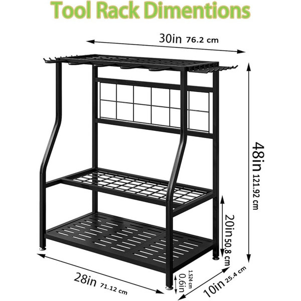WFX Utility™ Garden Tool Organizer Holder Heavy Duty Rack Up to 60 Long ...