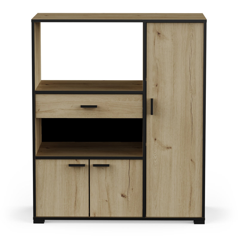101cm Kitchen Pantry, Royal Oak/Black