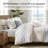 Morgan 100% Cotton Jaquard Striped 5-Piece Full/Queen Duvet Cover Set-98222607-126043440