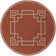 Amherst Machine Woven Geometric Rust Red Area Rug