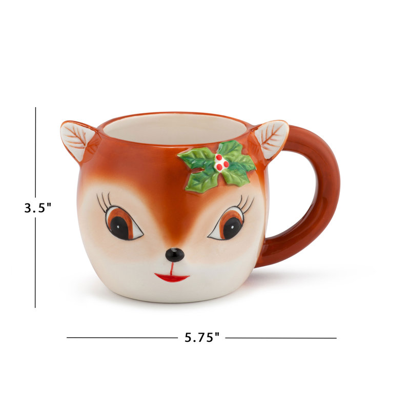 16oz Nostalgic Ceramic Reindeer Mug