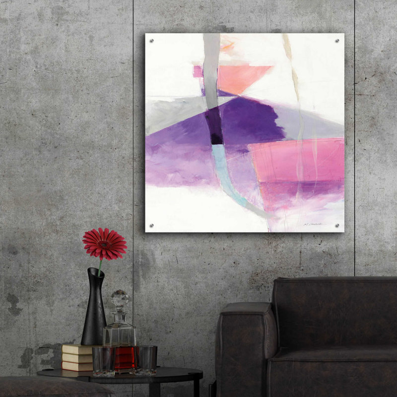 «Bypass II» par Mike Schick, art mural en verre acrylique épique, 36 po x 36 po