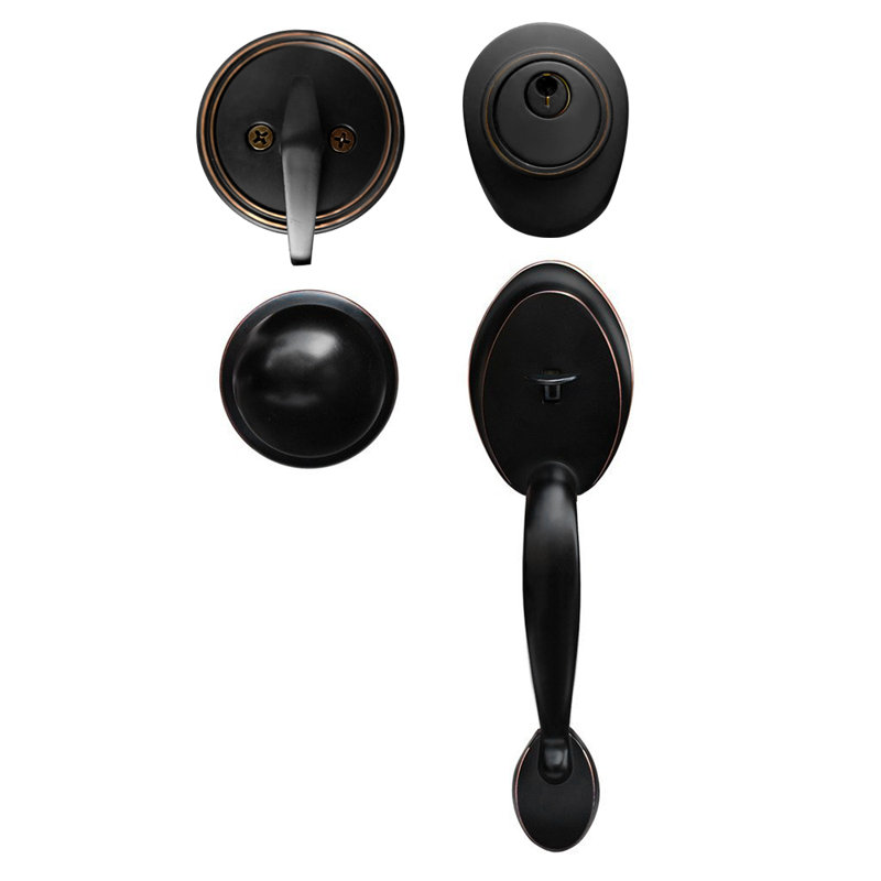 Black Keyed (Entry) Door Lever, Oil Rubbed Bronze