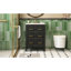 Ensemble de meuble-lavabo sur pied 24 po avec lavabo en céramique, ensemble de meuble-lavabo simple autoportant avec 3 tiroirs et cadre en bois massif-133589978