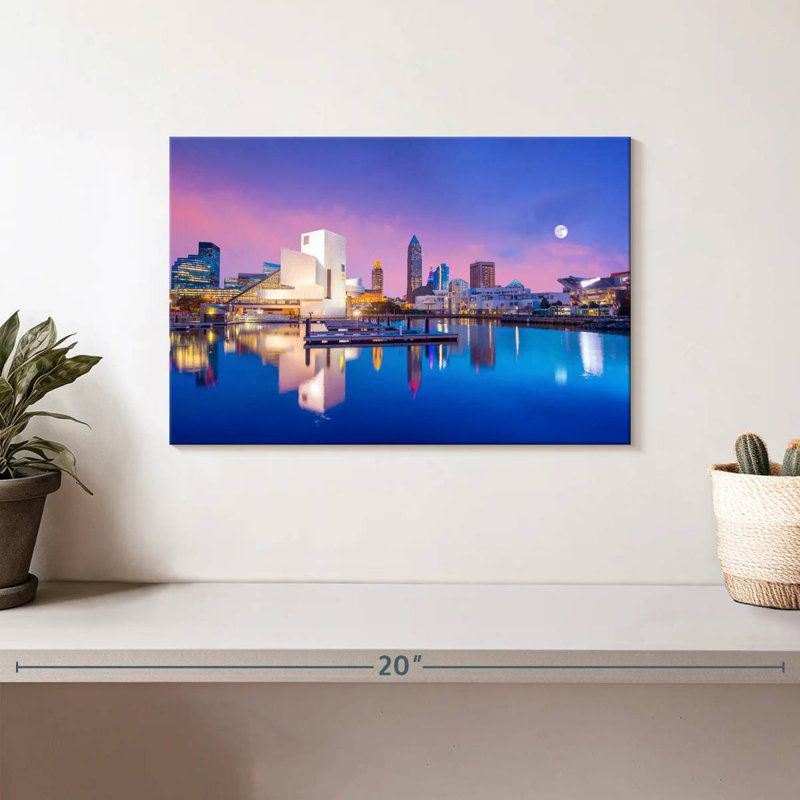 Senne Downtown Cleveland Reflection, 8" H x 12" W