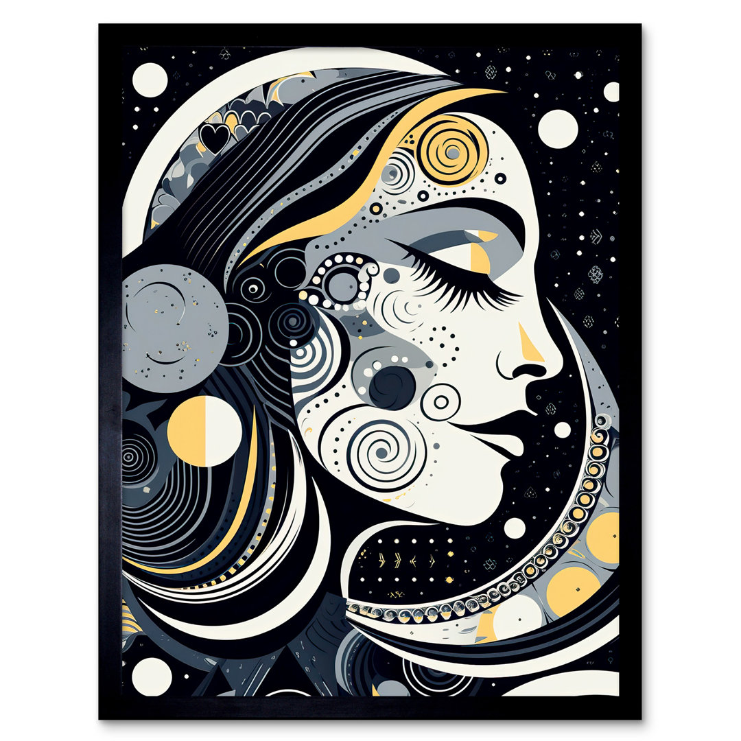 Alisea Aligned With The Universe Boho New Moon Goddess - Single Picture Frame Print
