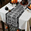 Halloween Table Cloth, Halloween Decorations, Table Runner, 200x50cm Lace Skeleton Tablecloth for Kitchen, Evening Party, Dinner Supplies