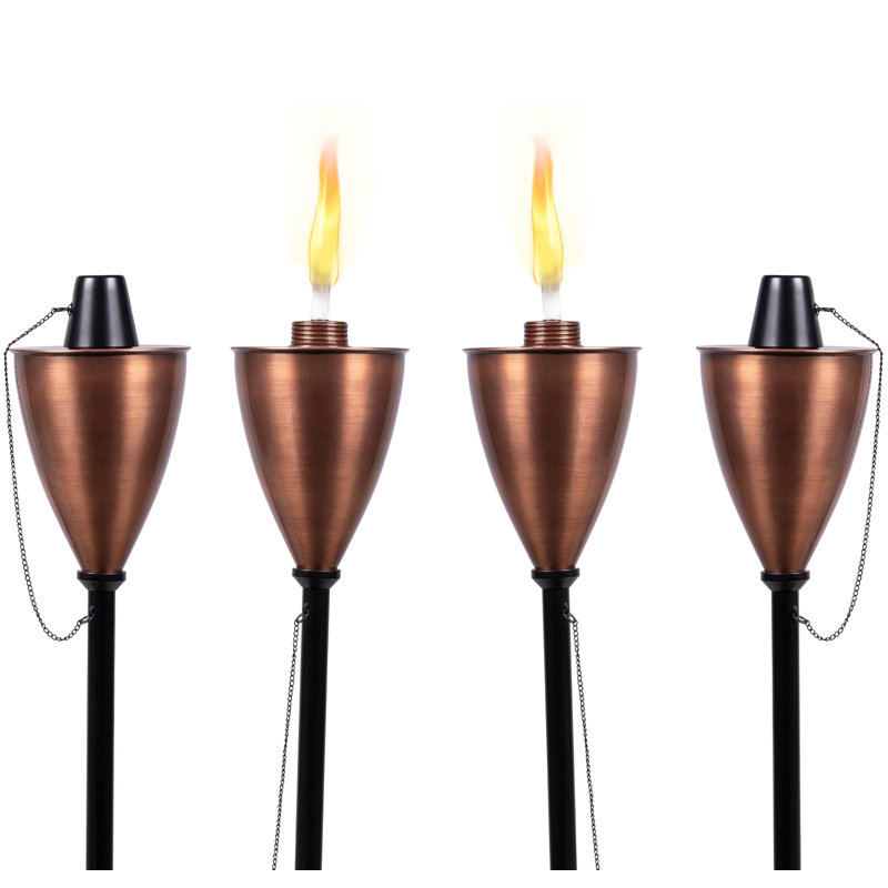 58'' Metal Tiki Torch, Bronze