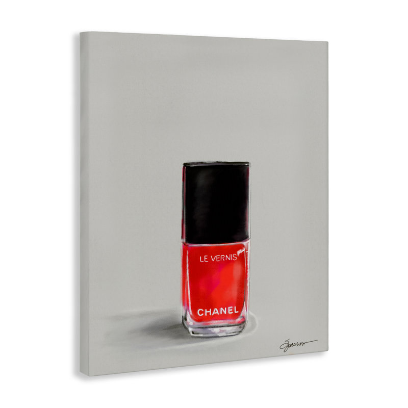 Toile pour vernis à ongles rouge Classy, design par Mary Sparrow, H 20 po x l 16 po