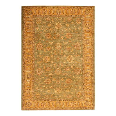 Wool Oriental Area Rug in Green