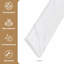 Dosseret en quartz blanc veiné de 53 cm (21 pouces) pour comptoir de salle de bain