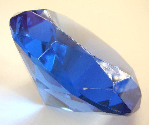 Glass Paper Weight, Blue