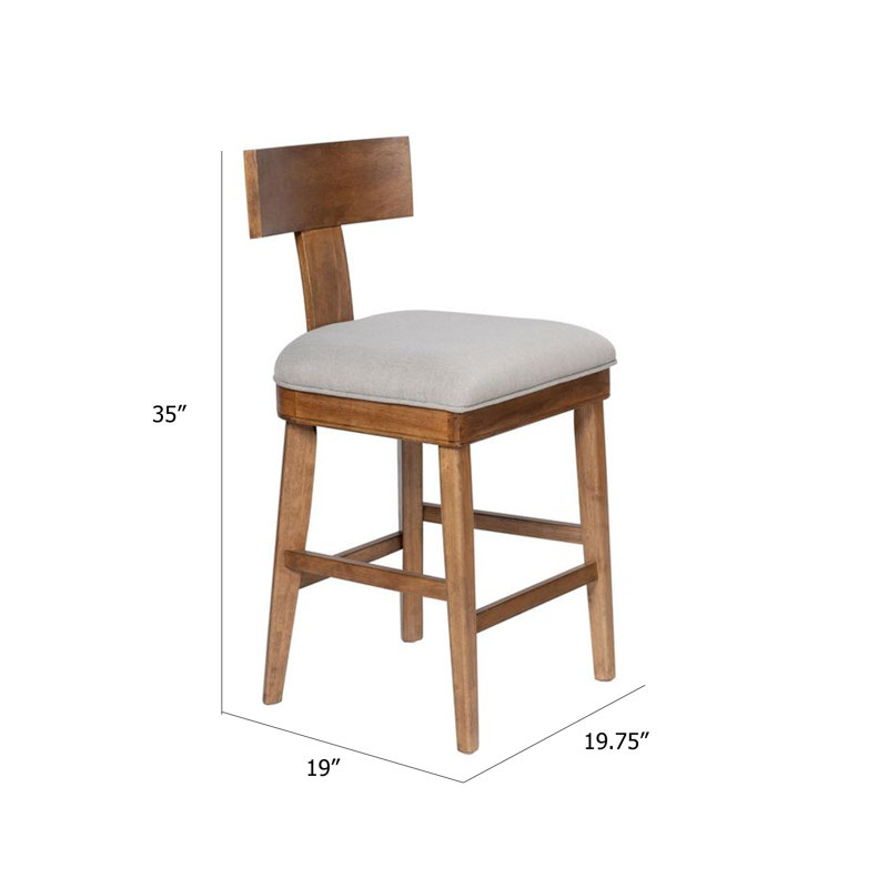Chaise de comptoir avec dossier en T Hery, Tabouret de comptoir (siège d'une hauteur de 24,5
