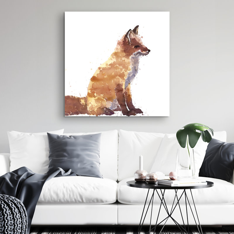 Red fox - 32"x32" art on canvas