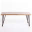 Wood Coffee Table With Rustic Iron Legs For Patio, 18" X 43" 18", Look And Backyard 18"D 43"W 18"H,