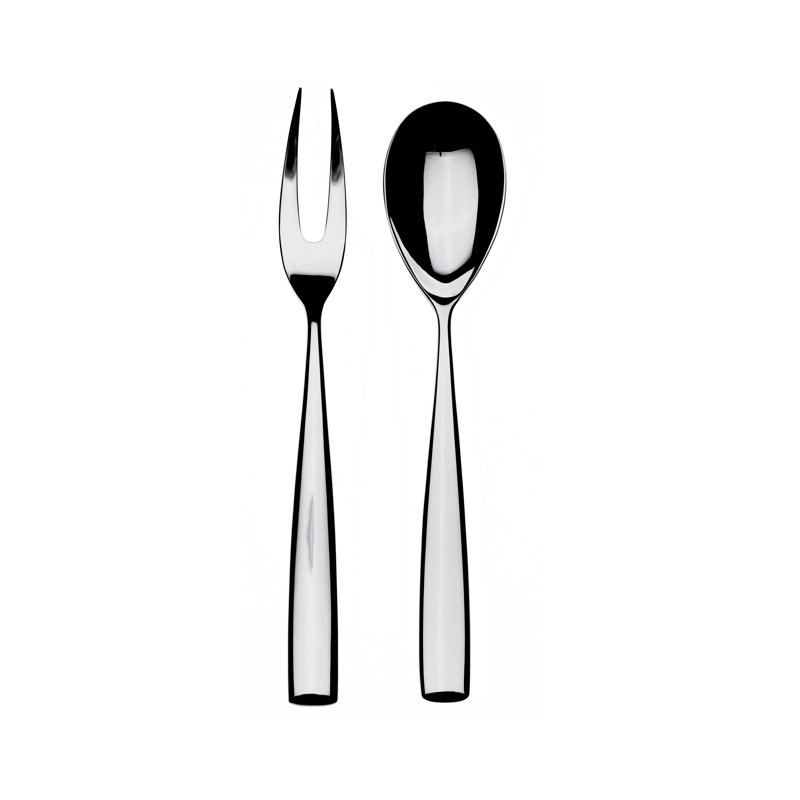 Arte Stainless Steel Salad Servers, Mirror