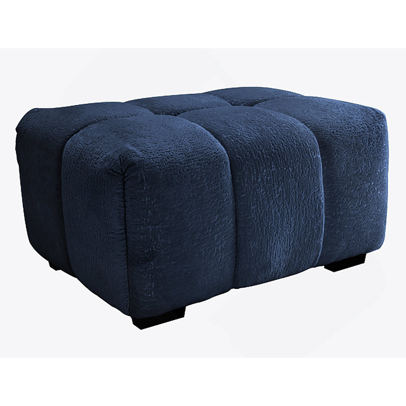33 canapés en chenille bleue - Repose-pieds, Bleu