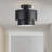 Acklin 2 Light Black Medium Semi-flush-135025501-135025500