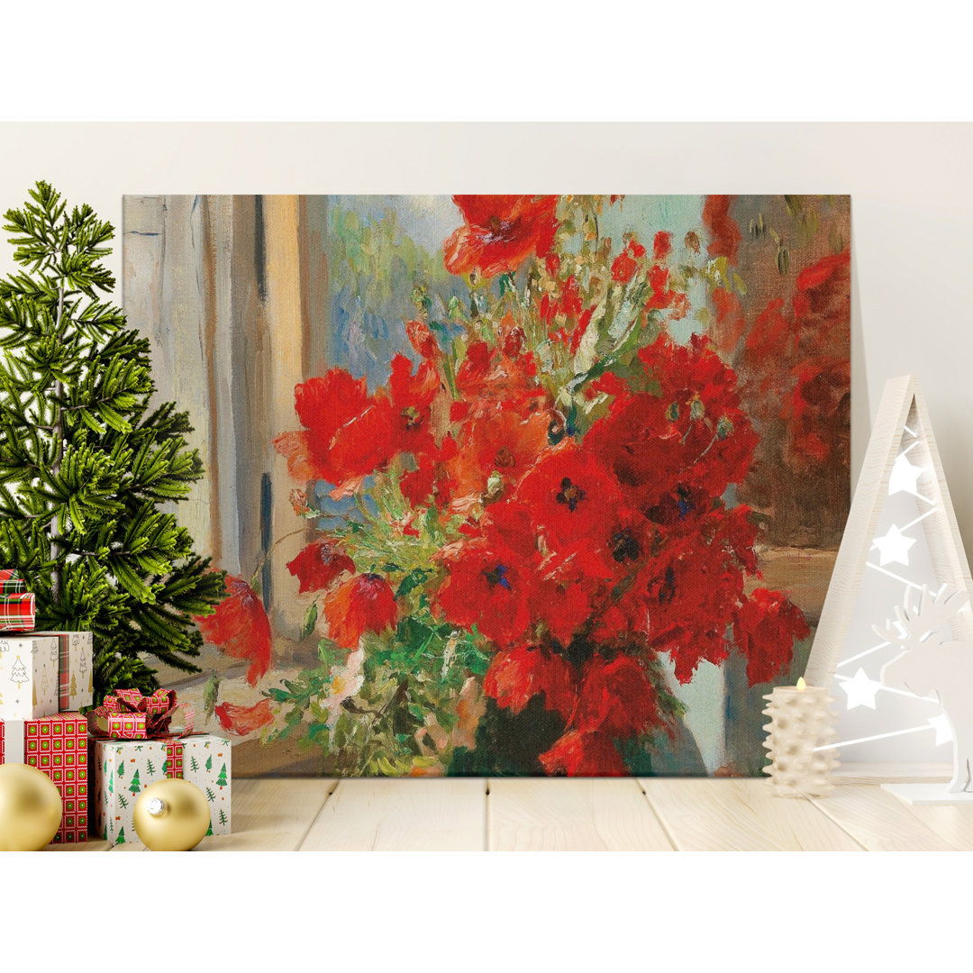 Red Poppies Canvas Wall Art, Floral Gallery Wrapped Print, Ready to Hang, Archival Quality, Vivid Flower decor, Modern Home Artwork