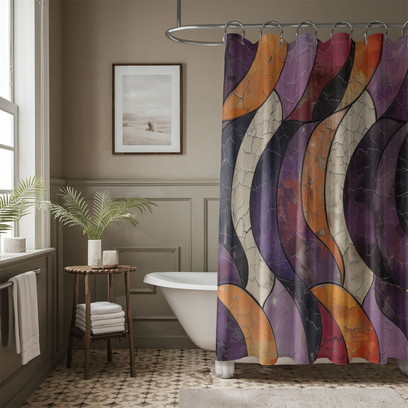 Vieux mauve - Rideau de douche Premium, H 74 po x l 71 po