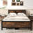 Metal Bed Frame With Headboard & Footboard Metal Slats Support-2065350545
