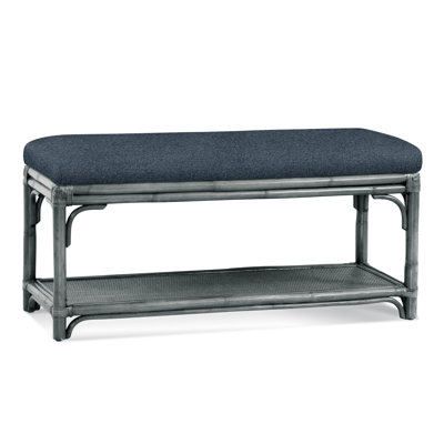 Summer Retreat Wicker Shelf Storage Bench