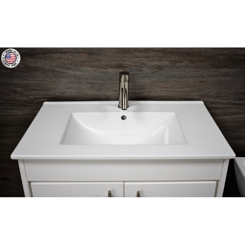 Ensemble de meuble-lavabo simple 30 po Amrooti, Blanc