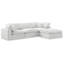 Canapé modulaire réversible en velours de 120 po de large avec repose-pieds Kirstey-87141382