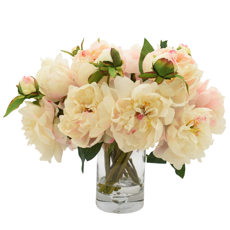 Arrangement floral pivoines dans un vase