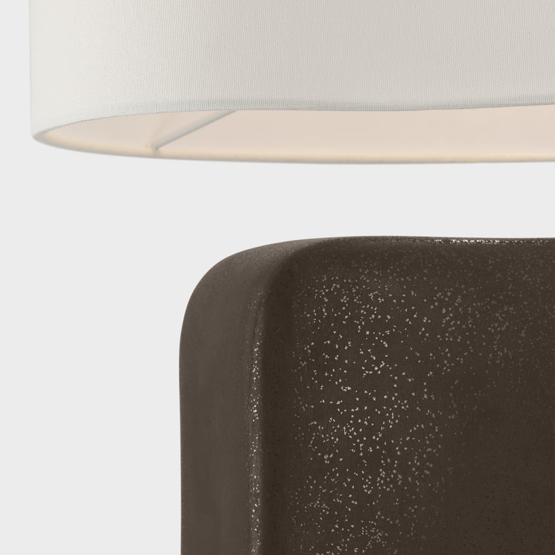 Amantani Table Lamp, Stained Black Metallic