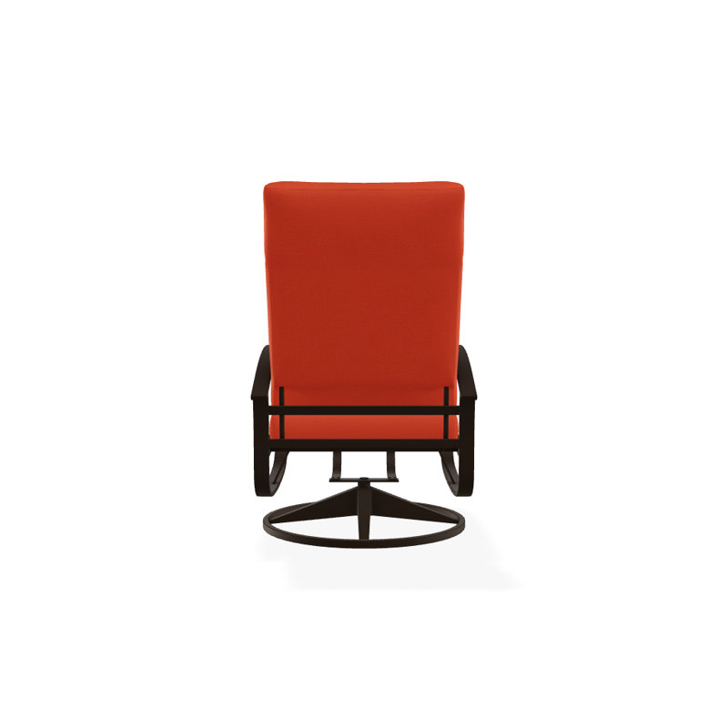 Belle Isle Outdoor Swivel Lounge Chair, Mango, Kona P10, Textured Kona