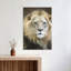 Affiche murale contemporaine représentant un lion majestueux au regard architectural-1243579430