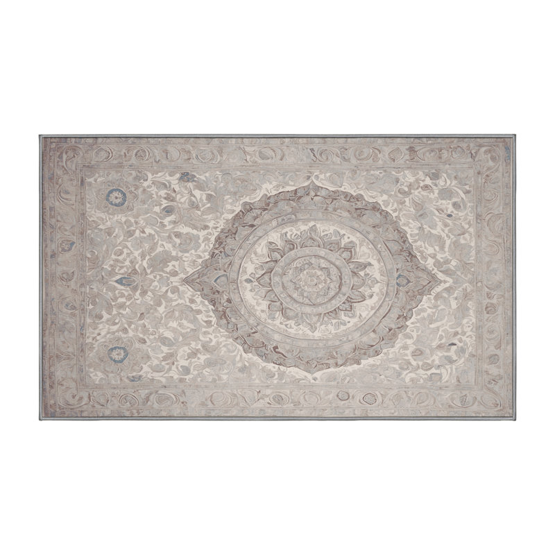 Tapis gris lavable à la machine, Tapis de couloir 2 pi x 4 pi