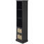 Armoire Anayi en bois à 3 tablettes et 2 tiroirs avec façade en rotin