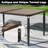 Patio PVC-coated polyester Dining Table Set With Umbrella Hole And Swivel Chairs-492265480