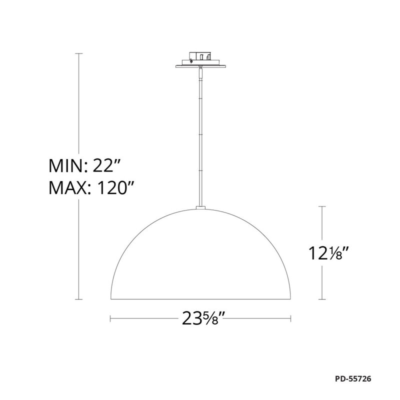Yolo 1 - Light LED Pendant, 12.125" H x 23.63" W x 23.63" D, Gold