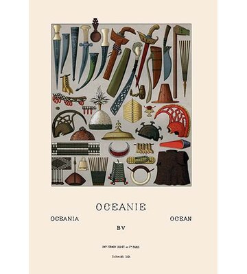War Gear of Oceania by Auguste Racinet Graphic Art -  Buyenlarge, 0-587-10863-0C2842