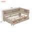 Lit de jour simple avec tablettes de rangement et 3 tiroirs, lit de jour-2029029986