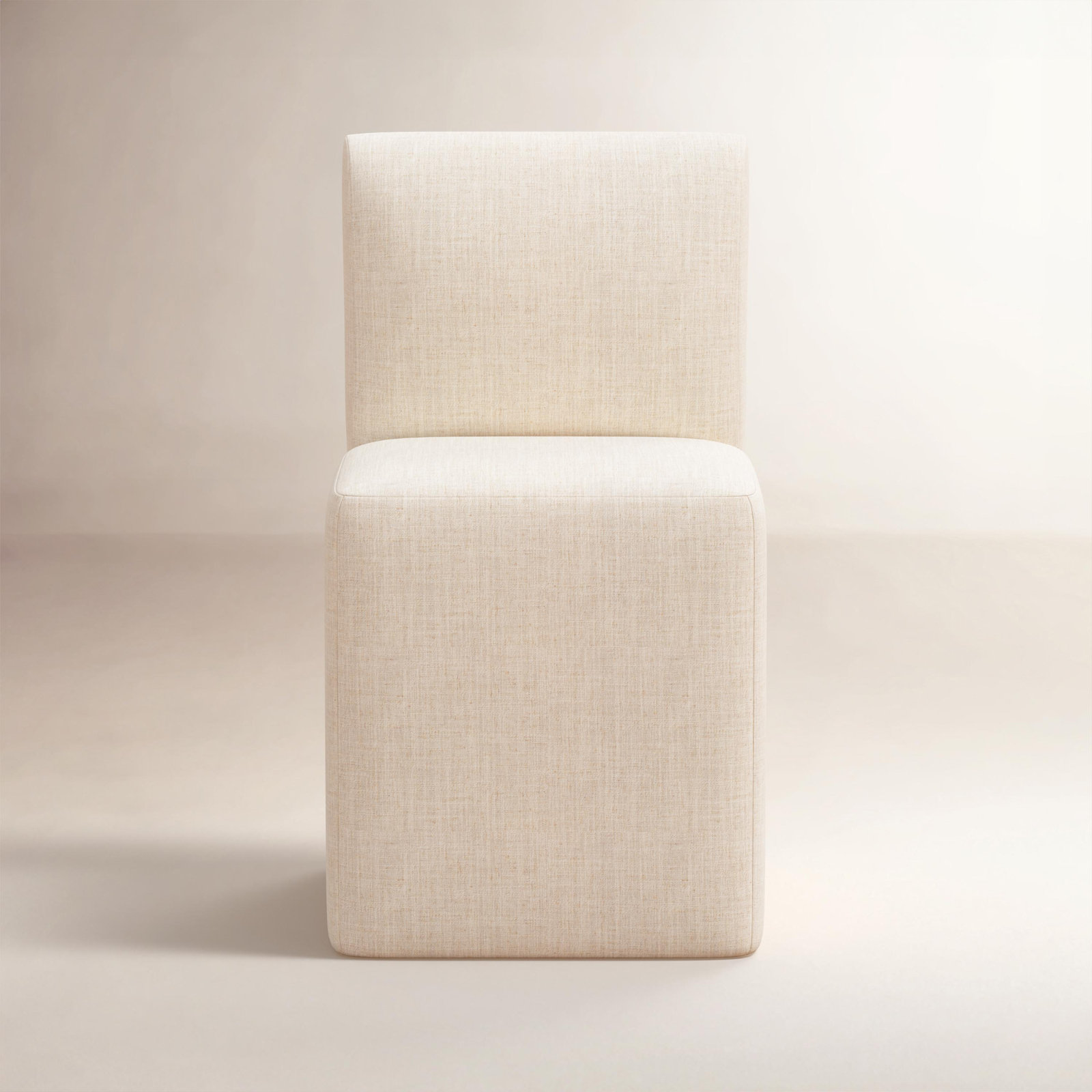 Mendy Linen Parsons Dining Chair, Classic Talc Linen