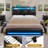 Full Size Upholstered Platform Bed Frame with Charging Station, 4 Drawers and LED Lights, Heavy Duty, No Box Spring Needed-939752411-966360067