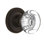 Rope Rosette with Round Clear Crystal Door Knob
