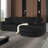 Corduroy Tufted Sleeper Sectional Sofa L-Shaped Convertible Sofa Bed with Modular Arc-Shaped Ottoman, Left/Right Chaise Configuration & High-Density Foam Cushions-974774186