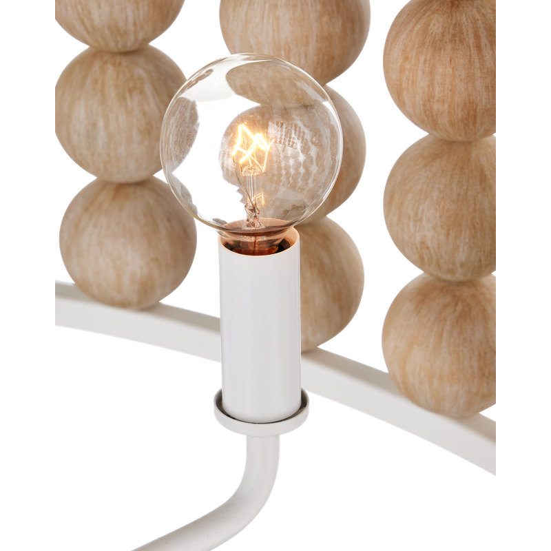 Lustre cylindrique unique à 6 lumières avec accents en fer forgé Holcroft