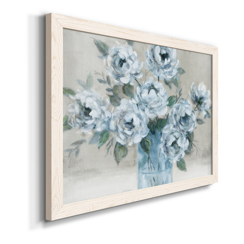 Roses tendres - reproduction de photo encadrée sur papier, H 24 po x l 18 po x P 1,5 po, Blanc