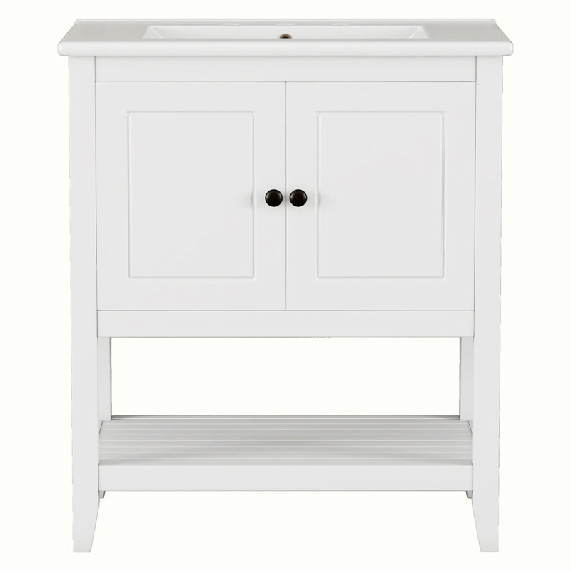 Meuble-lavabo moderne avec lavabo en céramique
