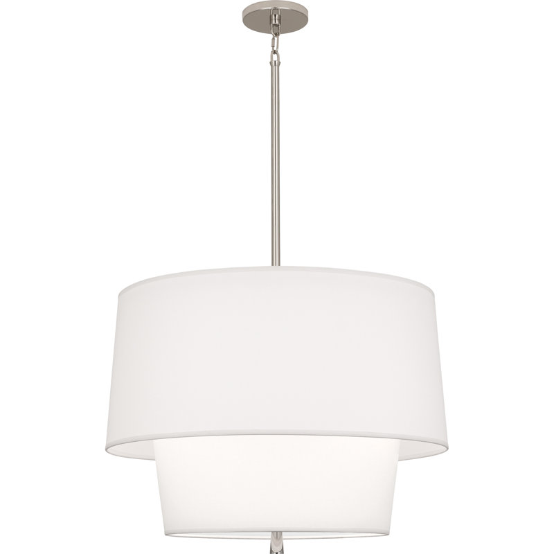 Luminaire suspendu en tissu de la collection Srkashlteni - finition moderne, abat-jour en tissu, douille moyenne E26, 3 ampoules, homologué UL, parfait pour la décoration intérieure